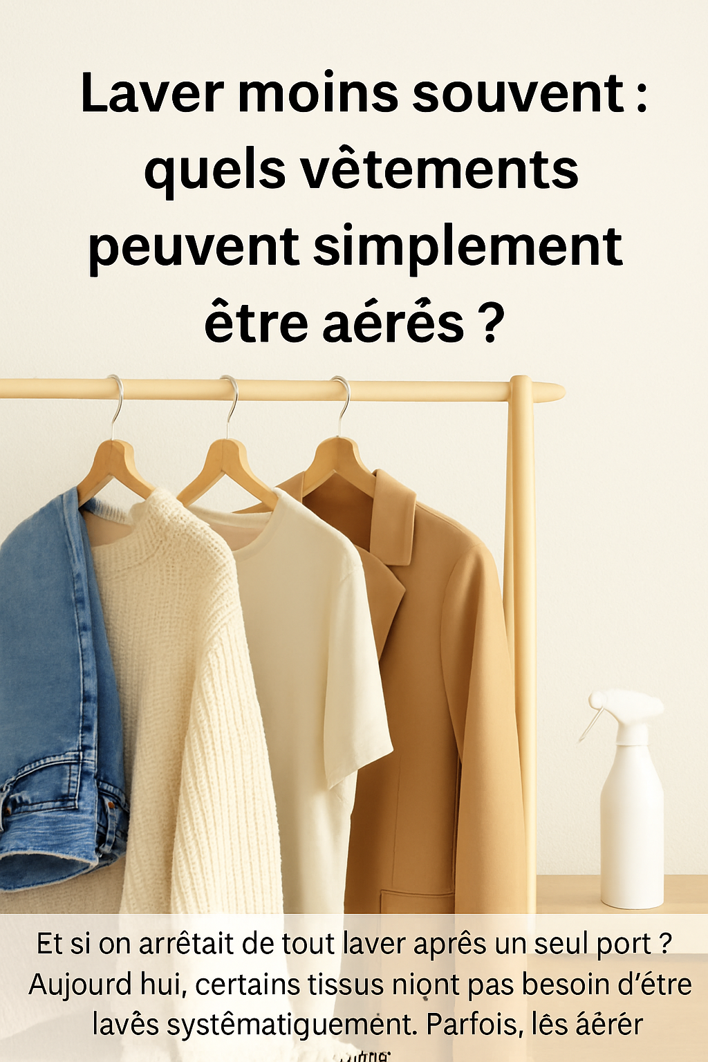 laver moins souvent quel vêtement  Et si on arrêtait de tout laver après un seul port ? Aujourd’hui, de plus en plus de personnes s’interrogent