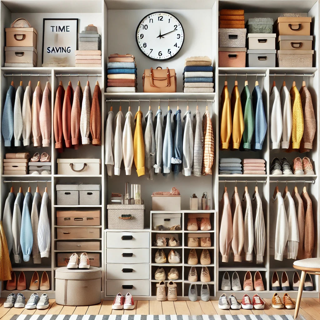 Comment organiser votre dressing pour gagner du temps  Un dressing bien organisé peut véritablement transformer votre routine quotidienne, non seulement en vous faisant gagner du temps.
