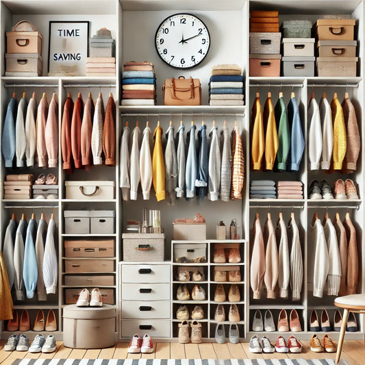 Comment organiser votre dressing pour gagner du temps Un dressing bien organisé peut véritablement transformer votre routine quotidienne, non seulement en vous faisant gagner du temps.