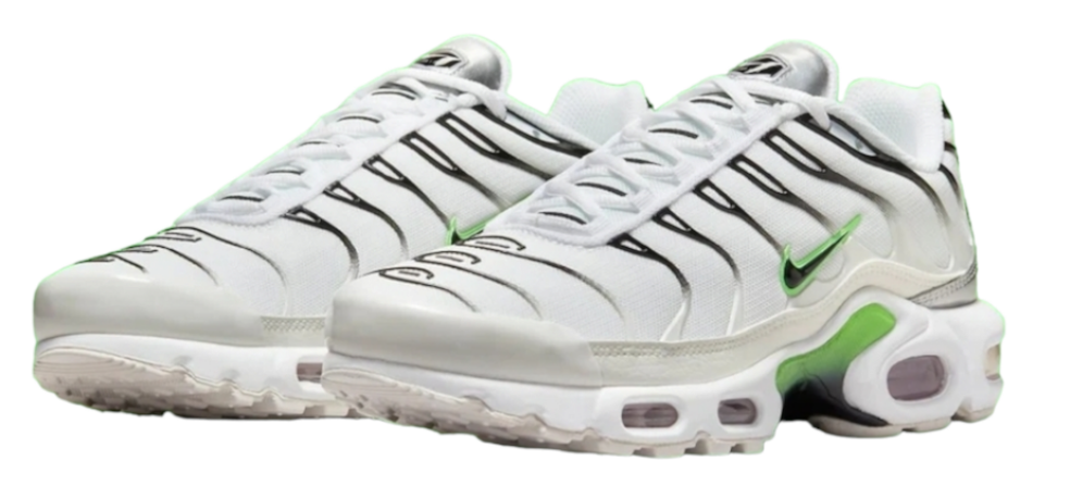 baskets Nike Air Max Plus White Neon Metallic Silver