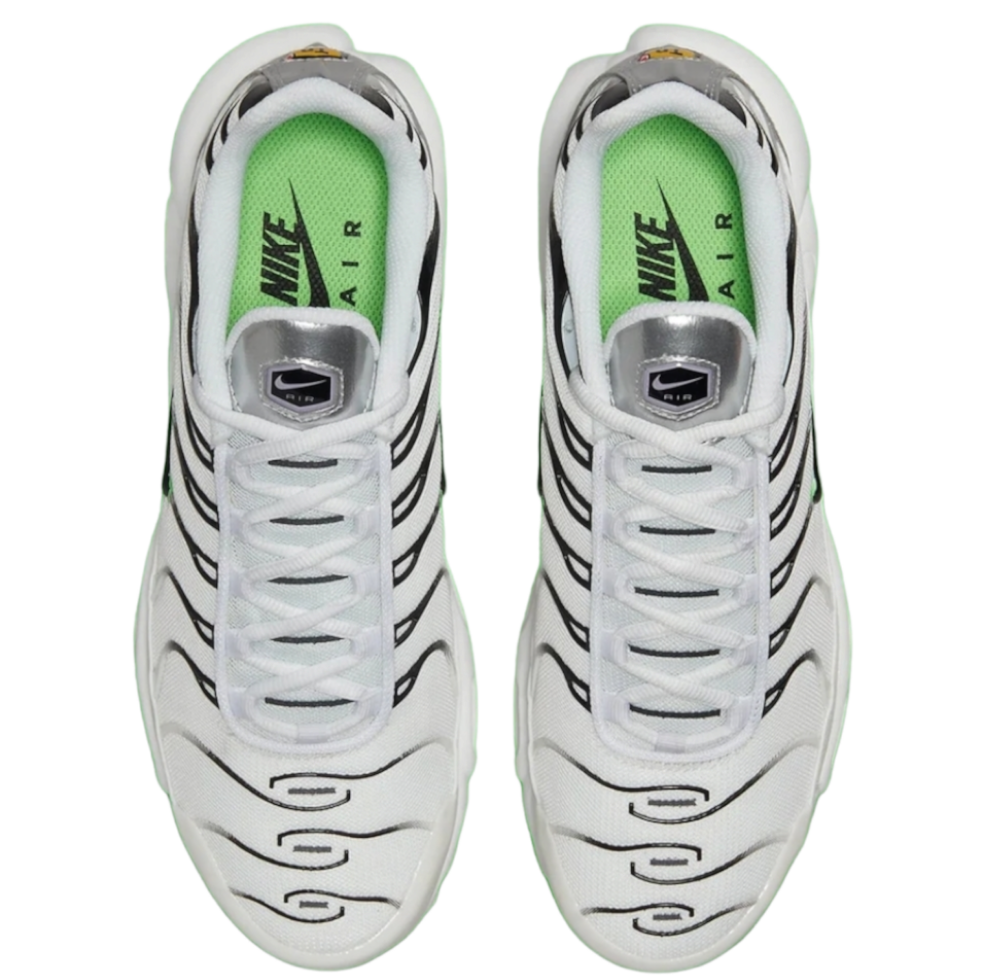 baskets Nike Air Max Plus White Neon Metallic Silver