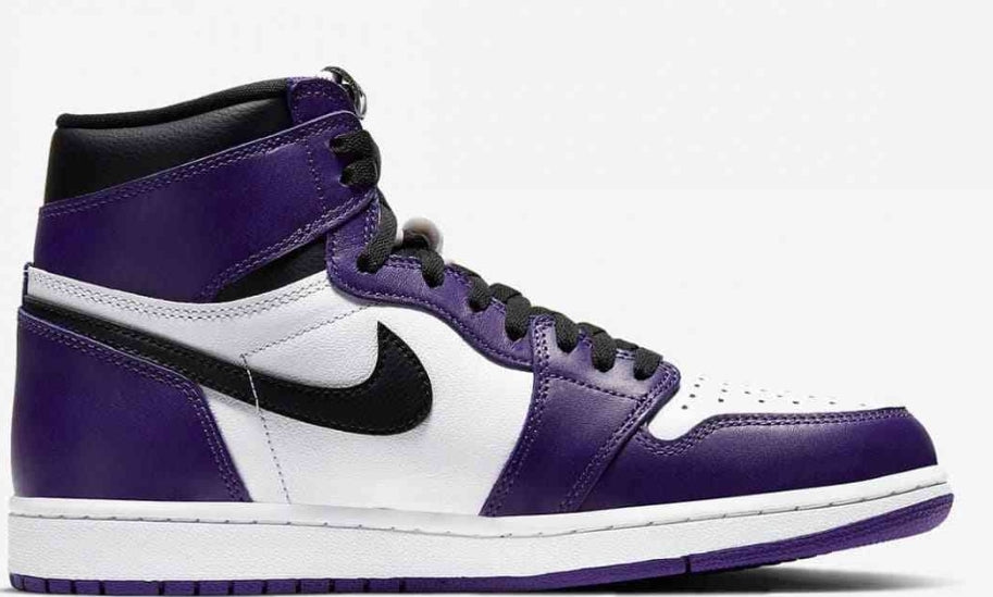 Air Jordan 1 Retro High OG Court Purple White Sneakers