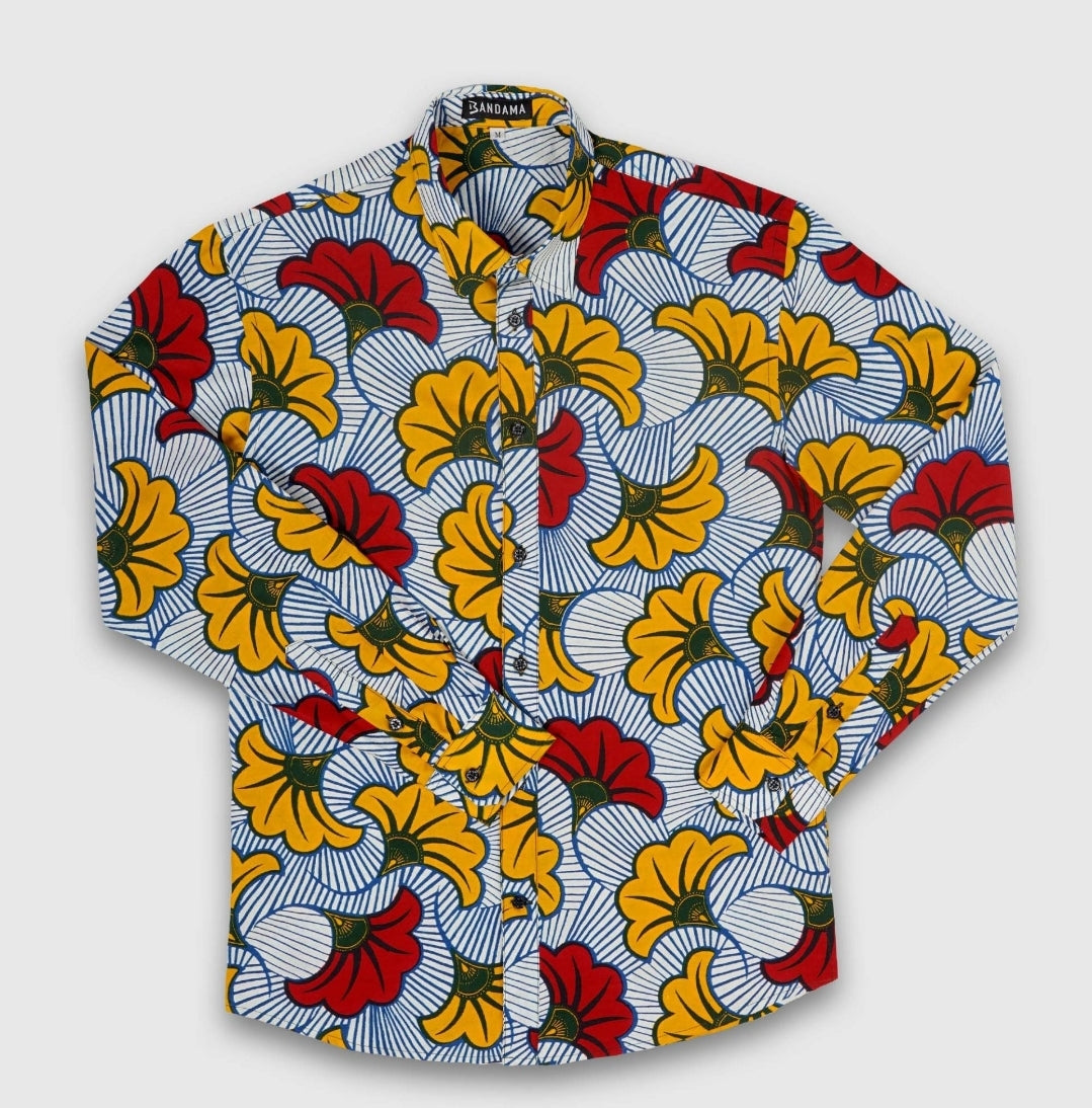 Chemise Abidjan wax Bandama