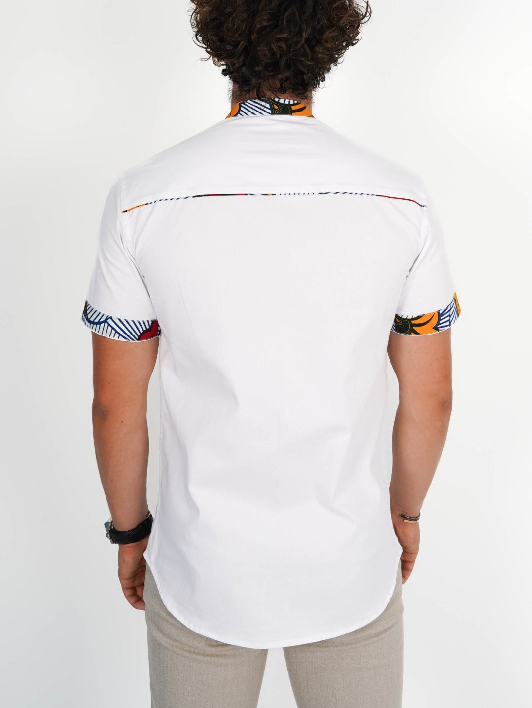 Chemise Mao manches courtes Abidjan Wax Bandama