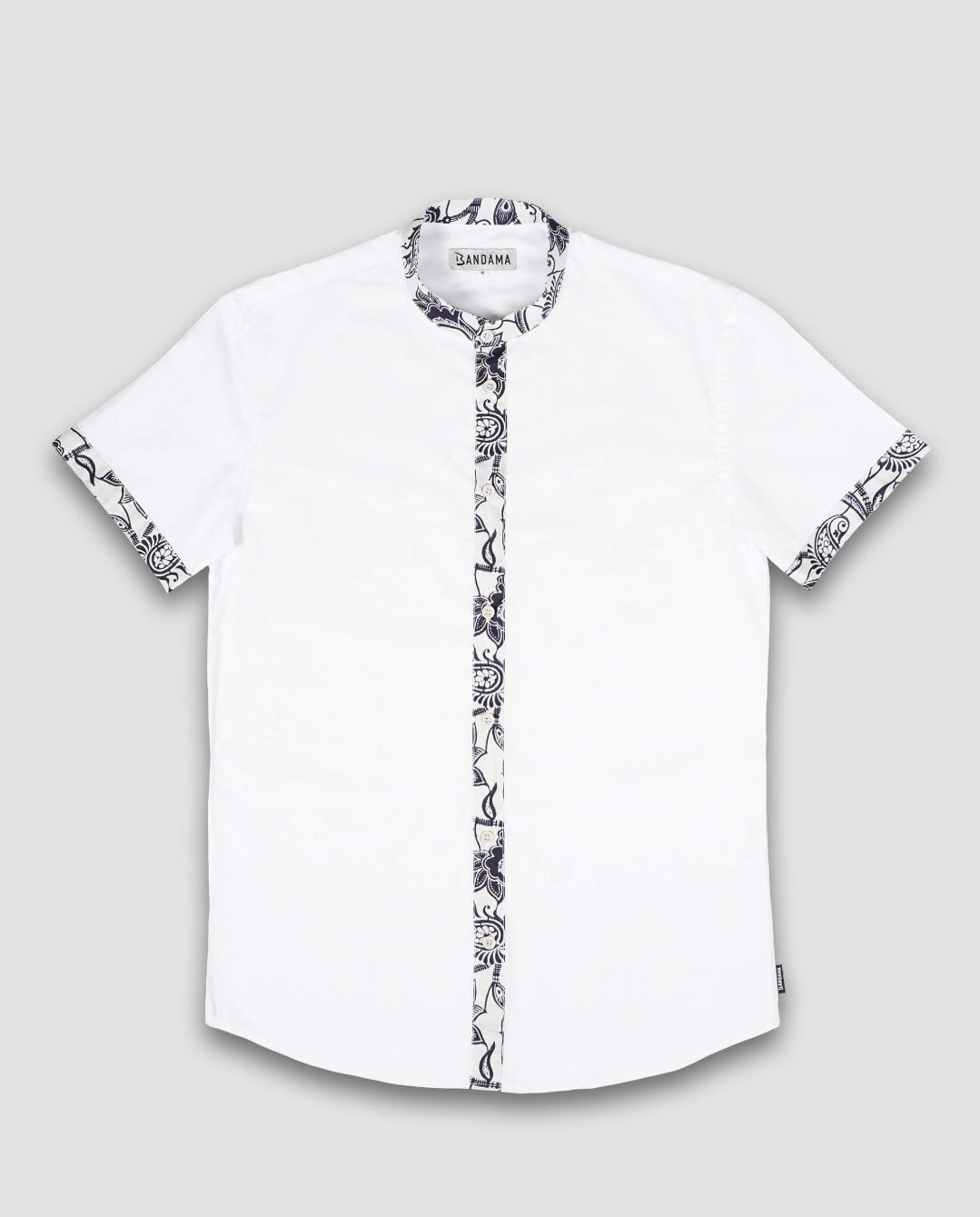 Chemise Mao Blanc manches courtes Lagos