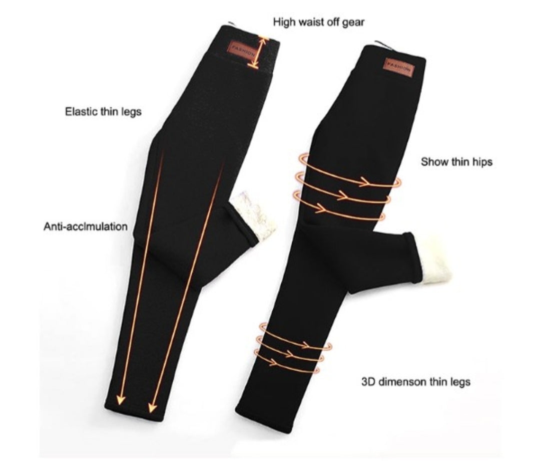 Leggings rembourré skinny boutonné à taille haute femme