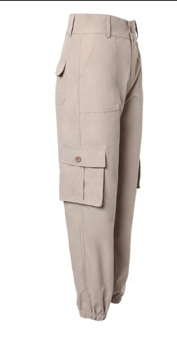 Pantalon skinny boutonné à taille femme