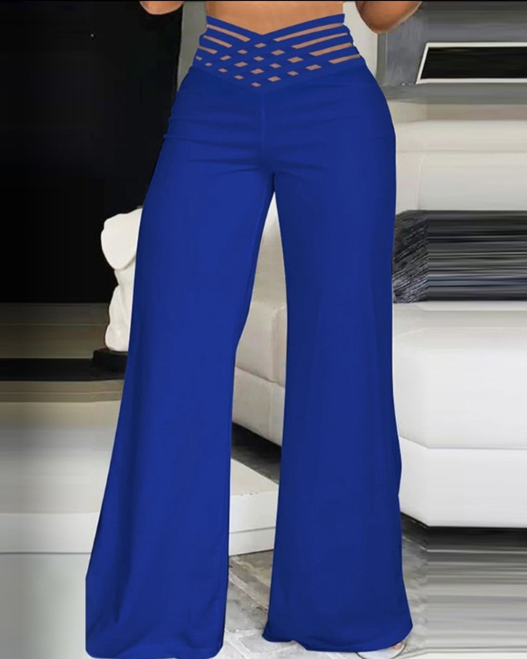 Pantalon skinny boutonné à taille femme