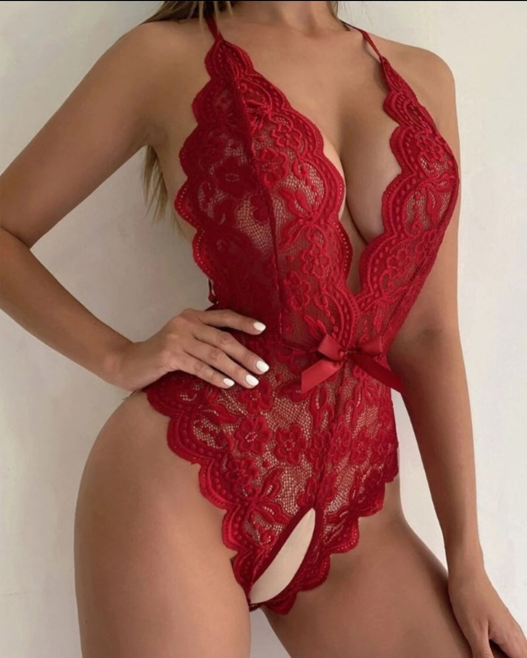 Ensemble de lingerie jarretière en dentelle Femme