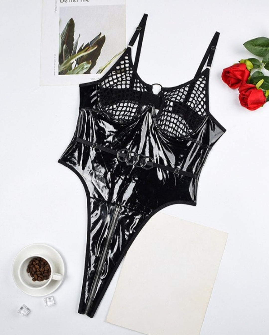 Ensemble de lingerie jarretière en dentelle Femme
