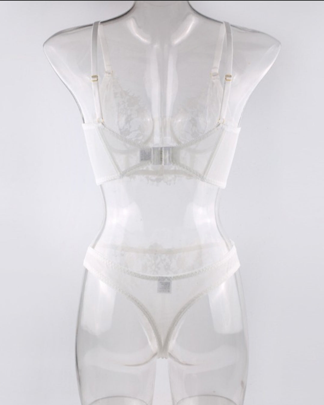 Ensemble de lingerie en dentelle au crochet Bowknot Decor