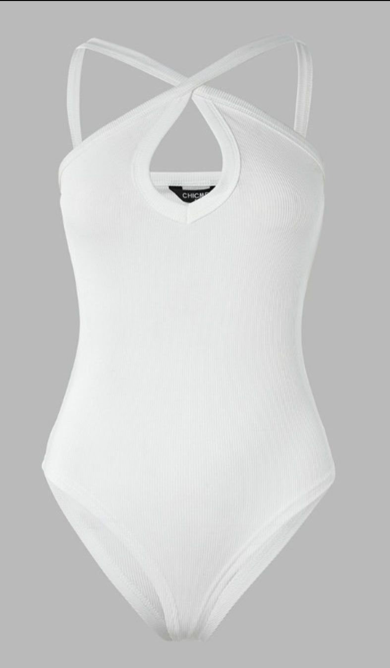 Body licou sans manches en tricot uni