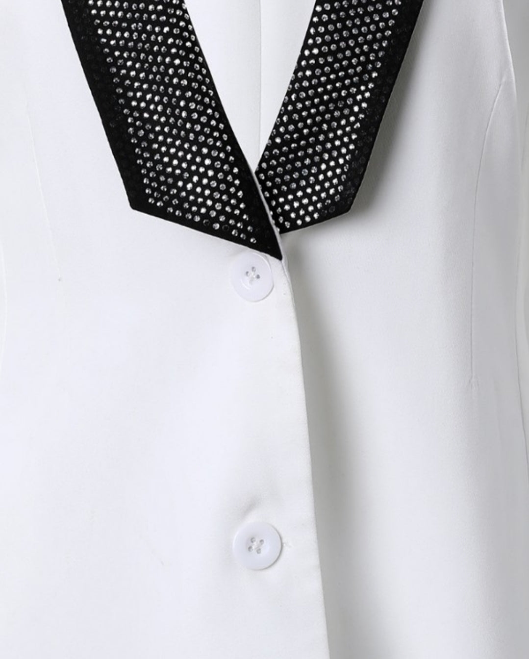 Rhinestone Cape Colorblock Work Dress and Blazer Coat