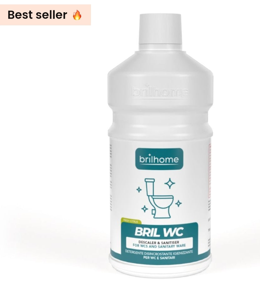 Bril wc Brilhome Détartrant
Tout d'abord, garder son intérieur propre et frais devient un jeu d'enfant grâce aux produits ménagers et lessives Brilhome. 🧼