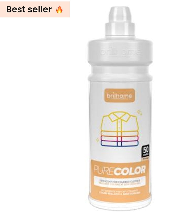Pure Color Brilhome Détergent pour linge de couleur
Tout d'abord, garder son intérieur propre et frais devient un jeu d'enfant grâce aux produits ménagers et lessives Brilhome. 🧼
