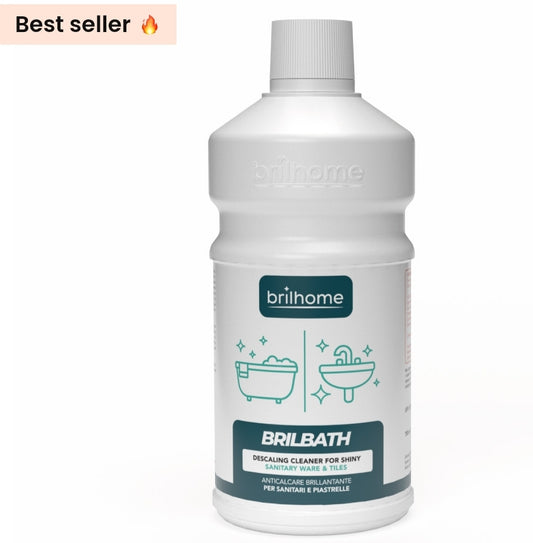 Brilbath Brilhome Spray nettoyant anti-calcaire
Tout d'abord, garder son intérieur propre et frais devient un jeu d'enfant grâce aux produits ménagers et lessives Brilhome. 🧼