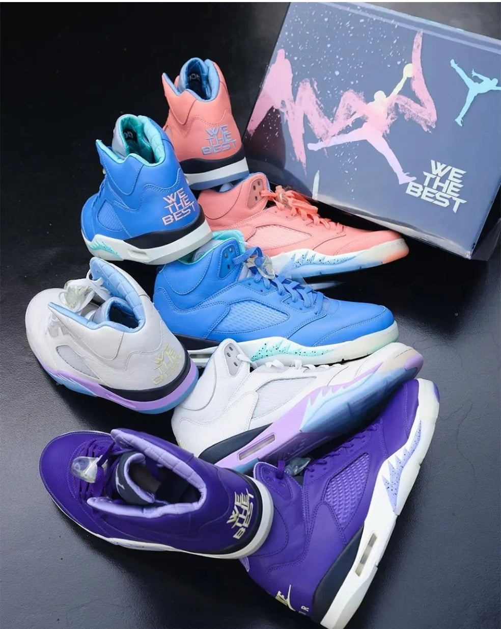 Baskets Air Jordan 5 « We The Best » x DJ Khale Purple
