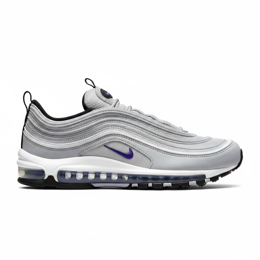 Premièrement, les baskets Nike Air Max 97 Femme incarnent un design emblématique et audacieux.
Inspirées des lignes fluides des trains à grande vitesse japonais.