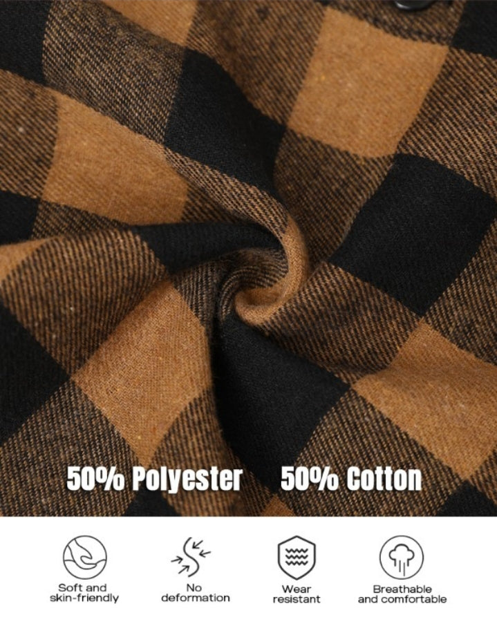 Premièrement : Cette Chemises boutonnées à carreaux à manches longues et chemisiers décontractés femme.