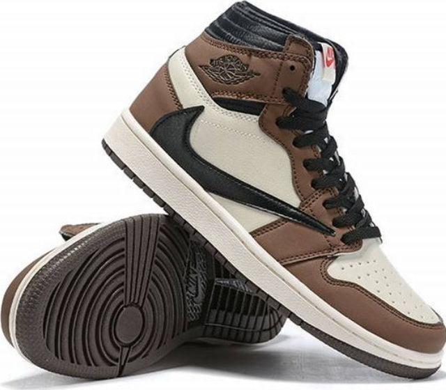 Les Air Jordan 1 Retro High "Travis Scott" (Cactus Jack) Femme incarnent la fusion parfaite entre le style emblématique de Jordan et l’audace créative de Travis Scott.