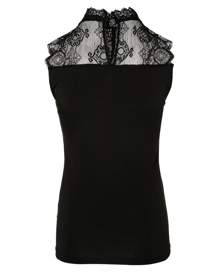 Premièrement : Ce Haut à patchs en dentelle Femme séduit par son style romantique et bohème.