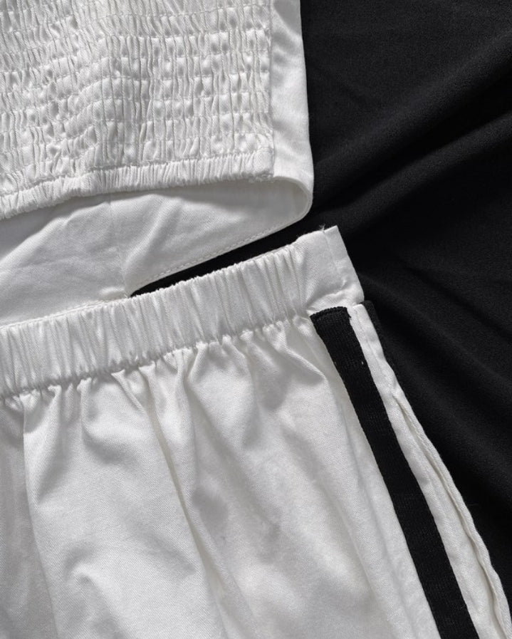 Combinaison cargo décontractée à empiècements contrastés et poches Femme