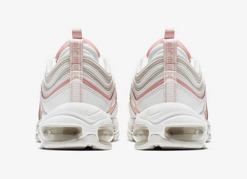 Premièrement, les baskets Nike Air Max 97 Femme incarnent un design emblématique et audacieux.