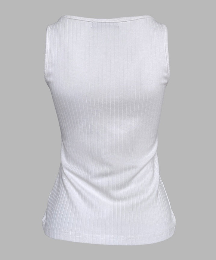 Premièrement : Ce Haut en tricot sans manches à col en V et dentelle contrastante Femme.