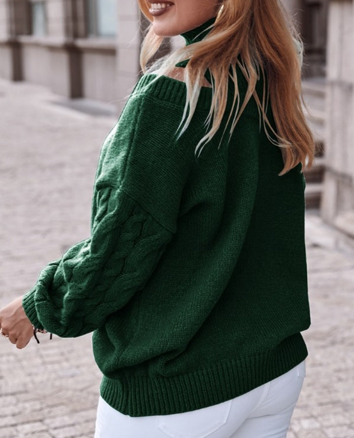 Crop top en maille découpée à lacets et oeillets