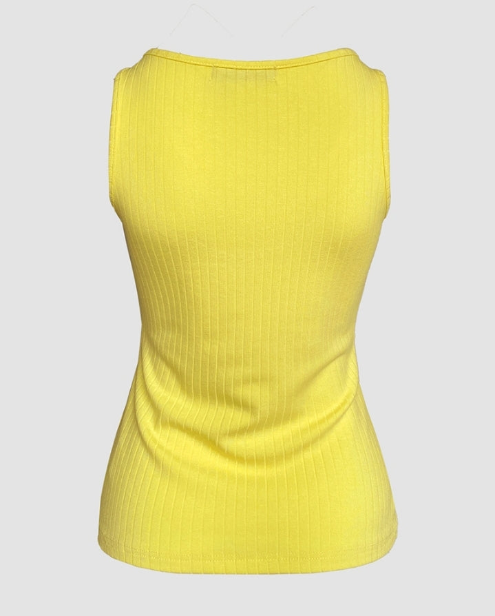 Premièrement : Ce Haut en tricot sans manches à col en V et dentelle contrastante Femme.