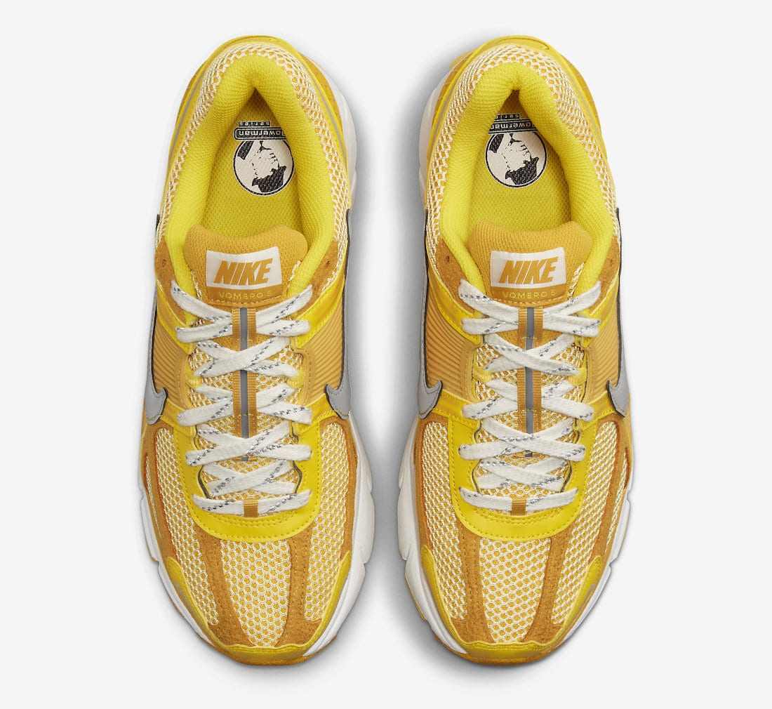 Les baskets Nike Zoom Vomero 5 Varsity Maize Femme allient élégance et performance.