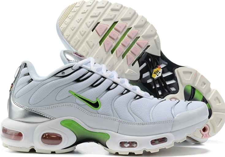 baskets Nike Air Max Plus White Neon Metallic Silver