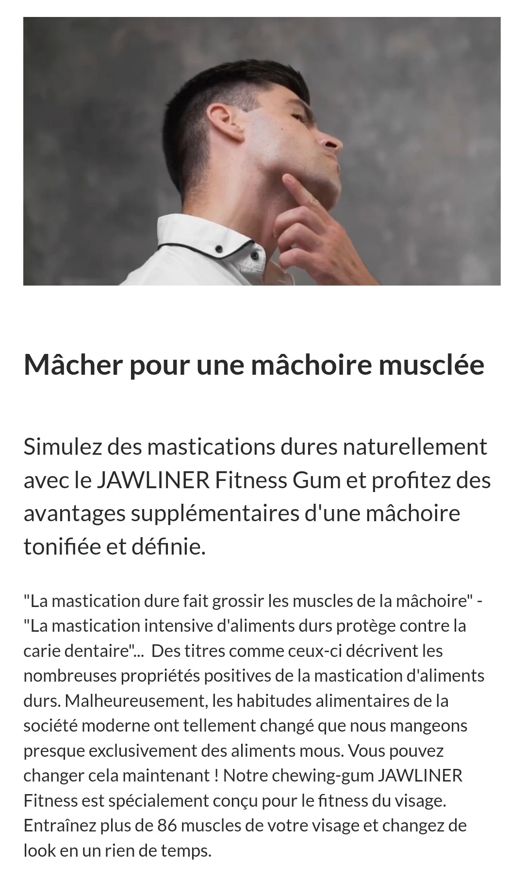 Le JAWLINER® 3.0 est spécialement conçu pour renforcer et sculpter les muscles de votre mâchoire grâce à des exercices ciblés et efficaces.