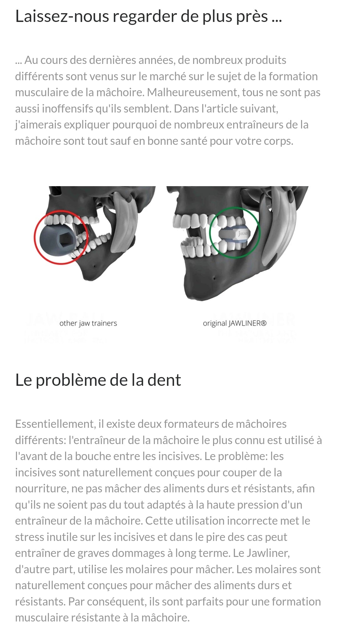 Le JAWLINER® 3.0 est spécialement conçu pour renforcer et sculpter les muscles de votre mâchoire grâce à des exercices ciblés et efficaces.