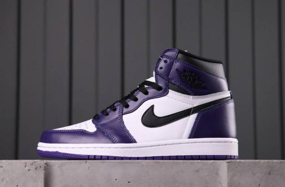 Air Jordan 1 Retro High OG Court Purple White Sneakers
