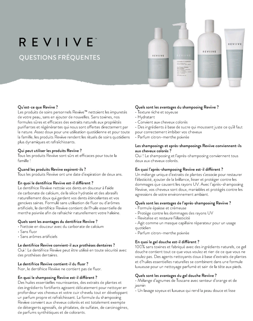 La gamme Reviive Ariix est spécialement formulée pour offrir des soins S.P.A. qui allient pureté, performance et bien-être au quotidien.