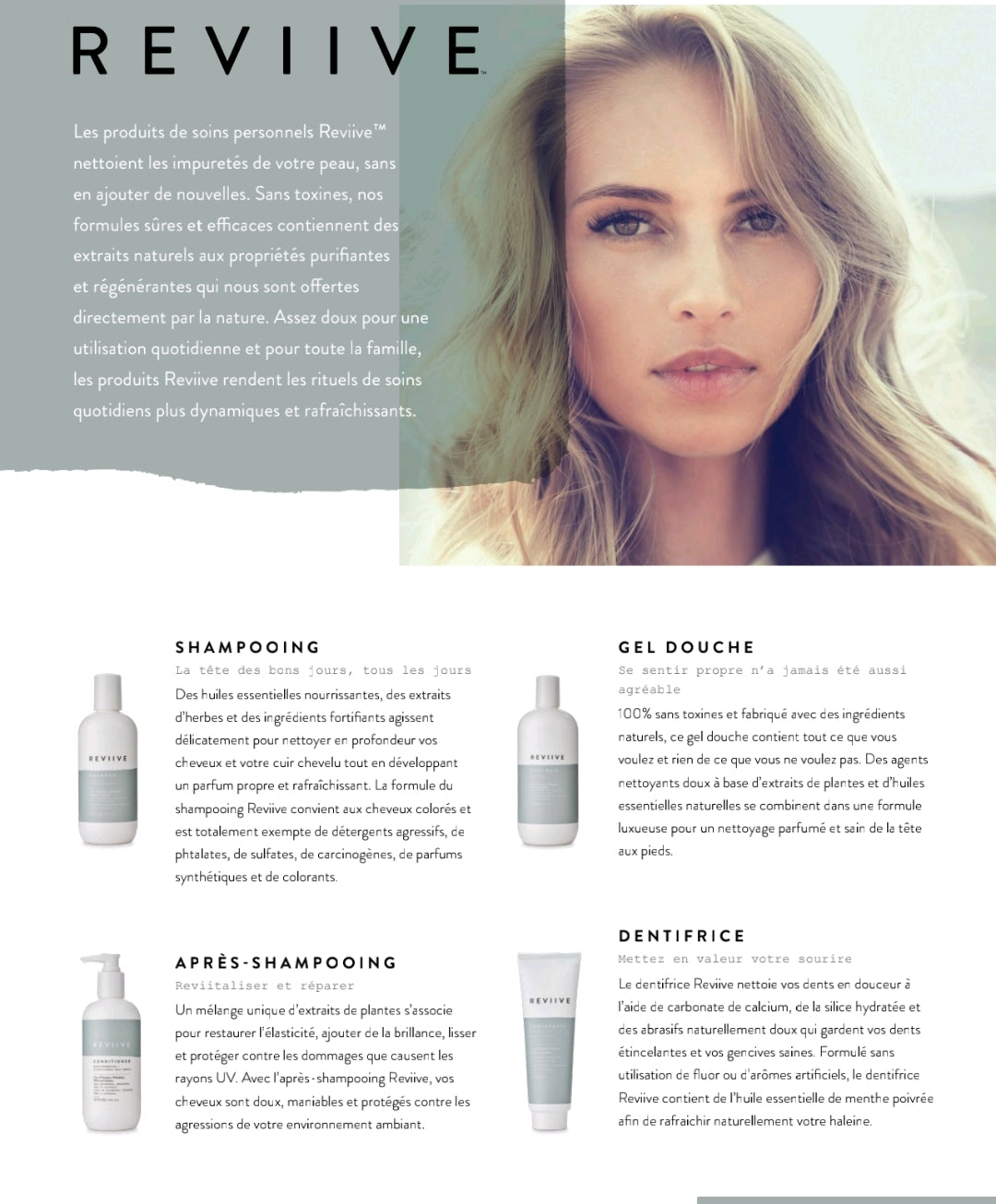 La gamme Reviive Ariix est spécialement formulée pour offrir des soins S.P.A. qui allient pureté, performance et bien-être au quotidien.