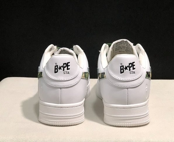 Chaussure Bapesta low " White ABC Camo Green (2021) "Femme