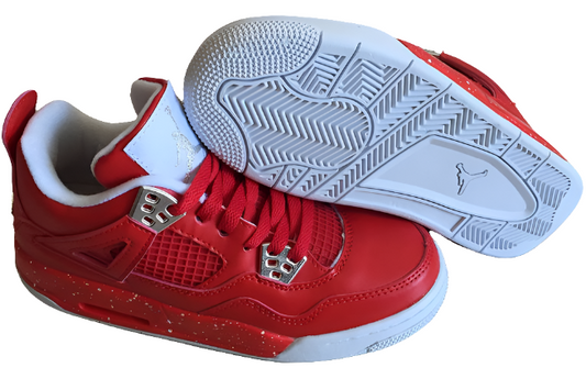Baskets Air Jordan 4 Femme rouge