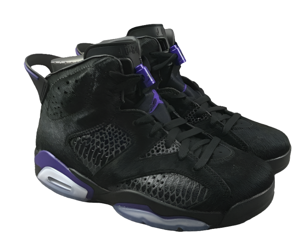 Air Jordan 6 PRM Pony Hair &amp; Snakeskin Sneakers 