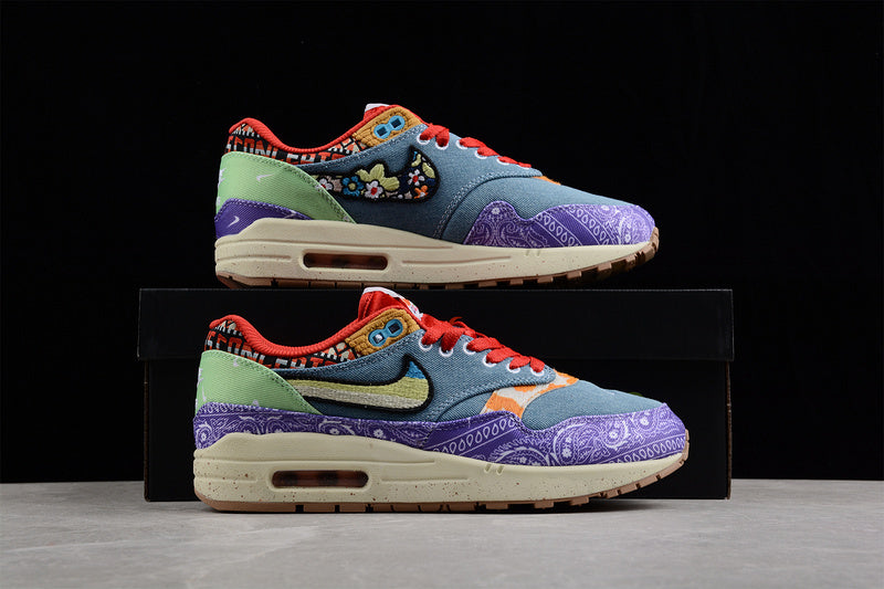 Les baskets grande taille Nike Air Max 1 conservent l’élégance intemporelle du modèle original tout en s’adaptant parfaitement aux grandes pointures.