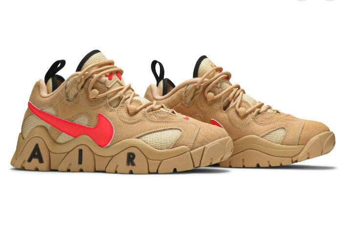 Les baskets Nike Air Barrage allient style audacieux et innovation technique. Leur design rétro-futuriste et leurs détails emblématiques attirent les amateurs de mode