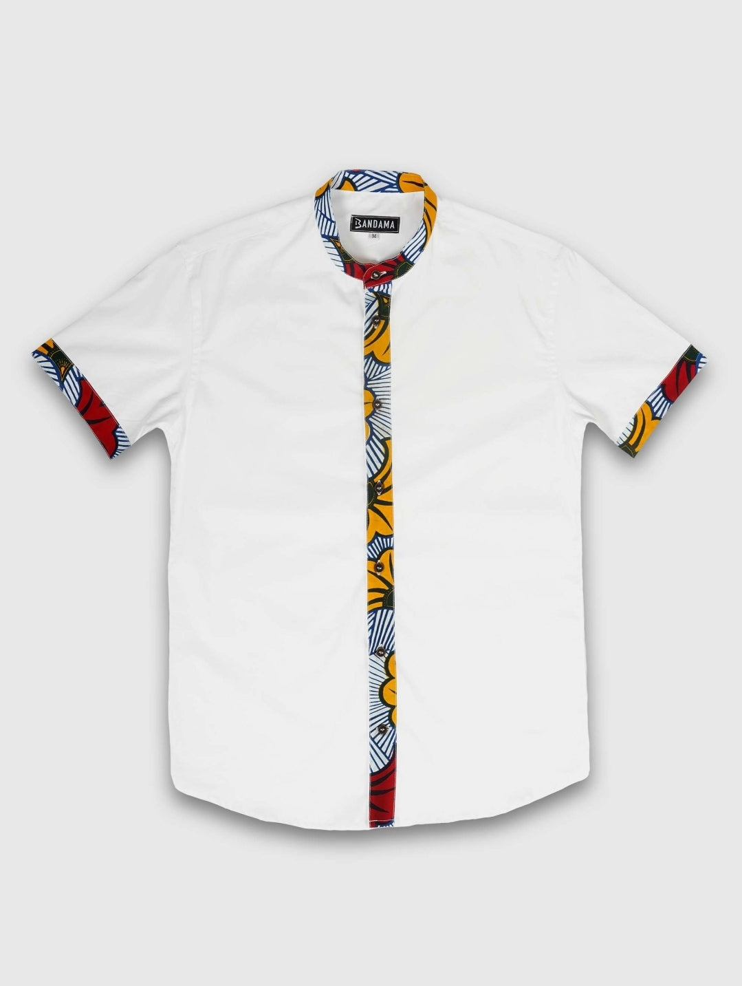 Chemise Mao manches courtes Abidjan Wax Bandama