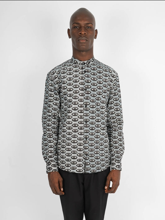 Chemise Mao wax manches longues Abuja