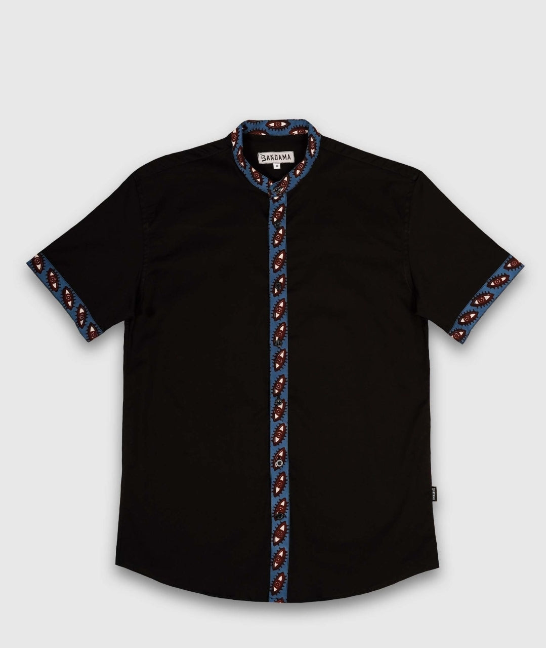 Chemise Mao noire manches courtes Conakry