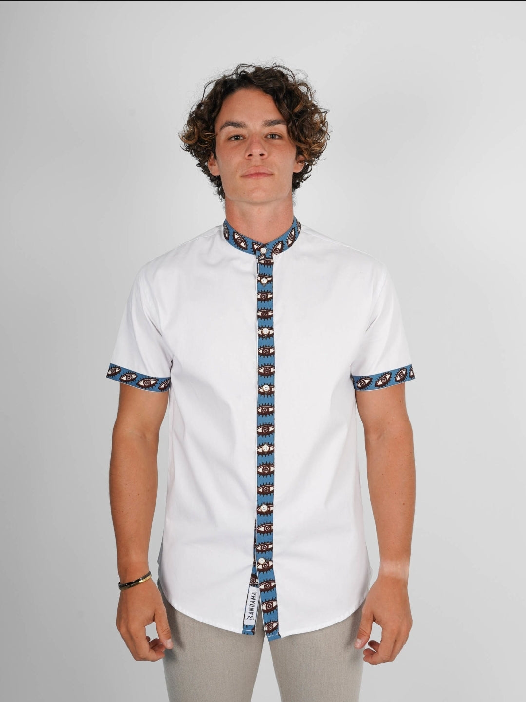 Chemise Mao noire manches courtes Conakry