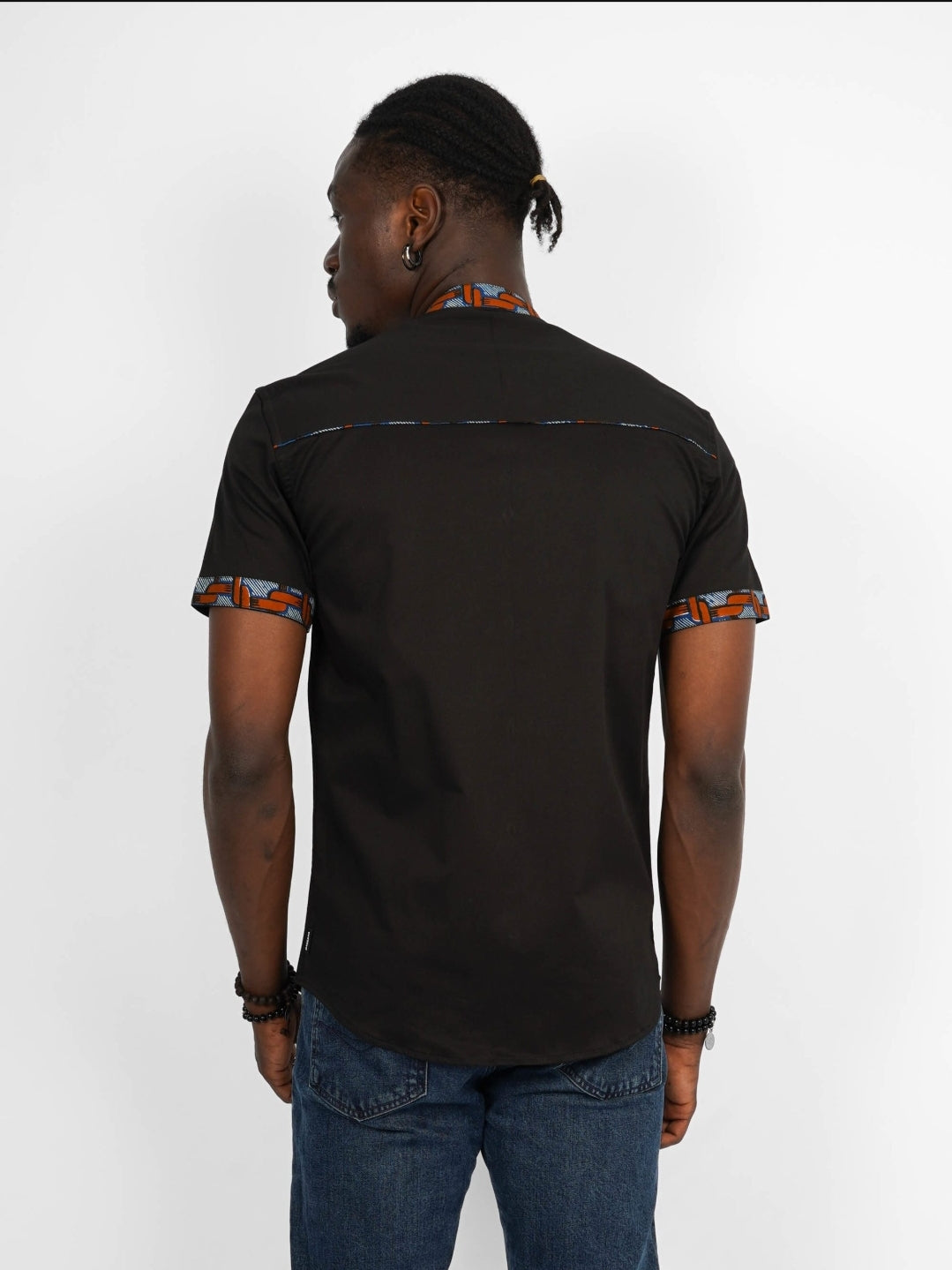 Chemise Mao noire manches courtes Dakar
