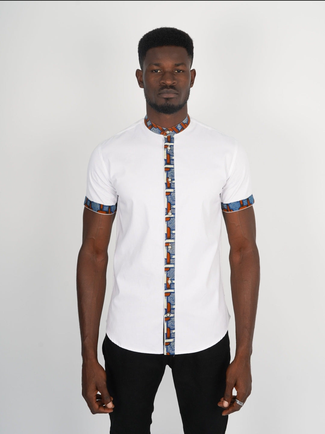 Chemise Mao noire manches courtes Dakar