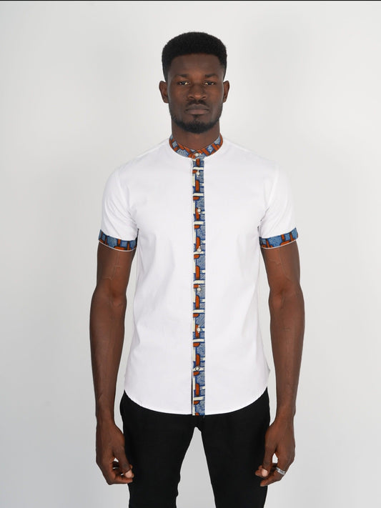 Chemise Mao noire manches courtes Dakar