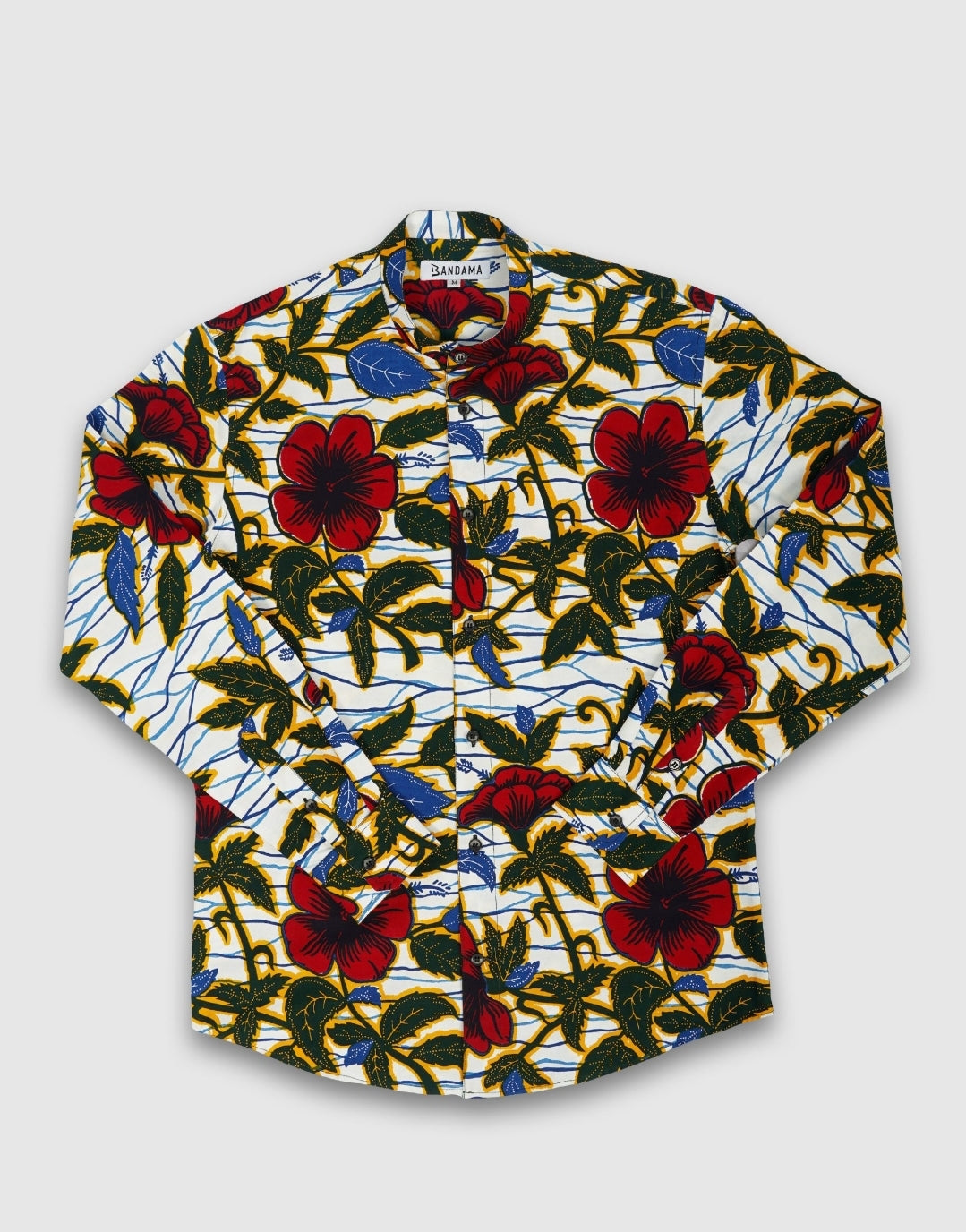 Chemise Mao wax manches longues Kinshasa